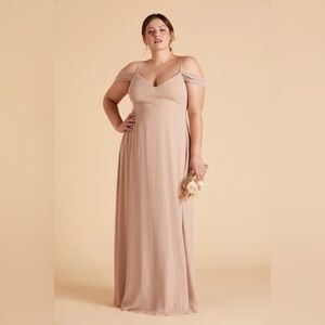 NWT Birdy Grey Devin Convertible Dress in Chiffon Taupe